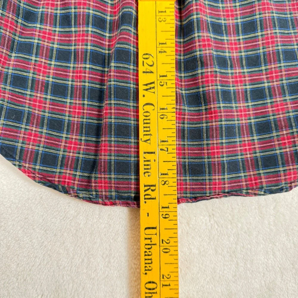 Ralph‎ Lauren Plaid Button Down Shirt Long Sleeve Kids Size 5 Red Blue Yellow
